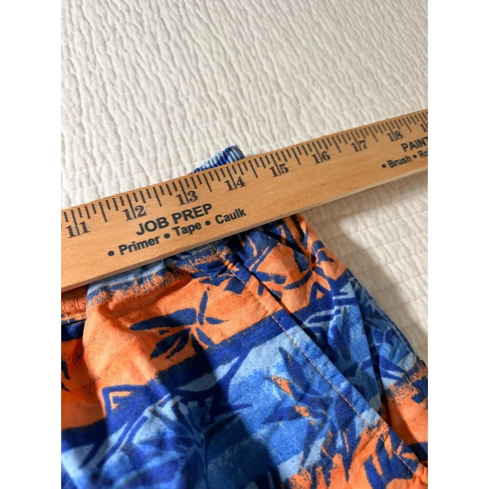 Columbia PFG Mens Backcast III Water Shorts Blue Orange Tropical Palm 6in